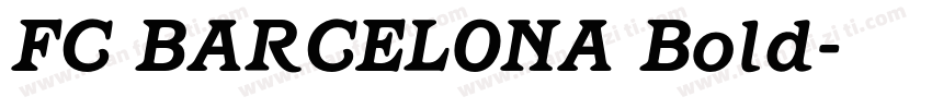 FC BARCELONA Bold字体转换